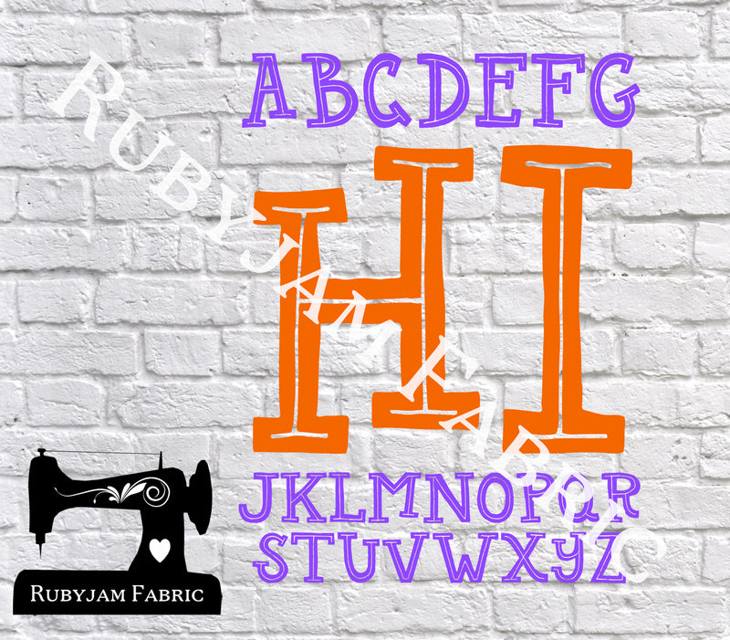 HI Alphabet - Cutting File - SVG/JPG/PNG