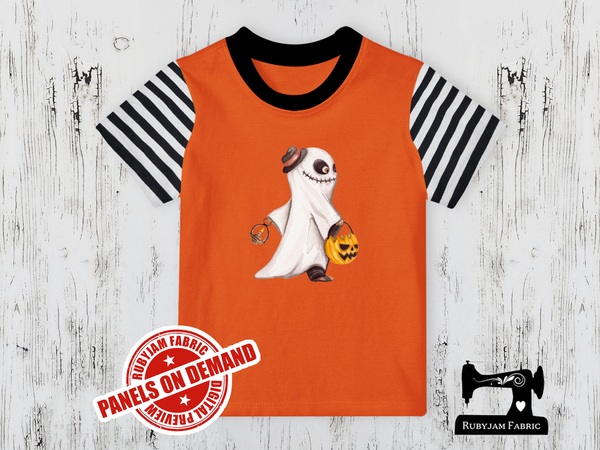 Ghost Boy Halloween - ORANGE - Panels On Demand