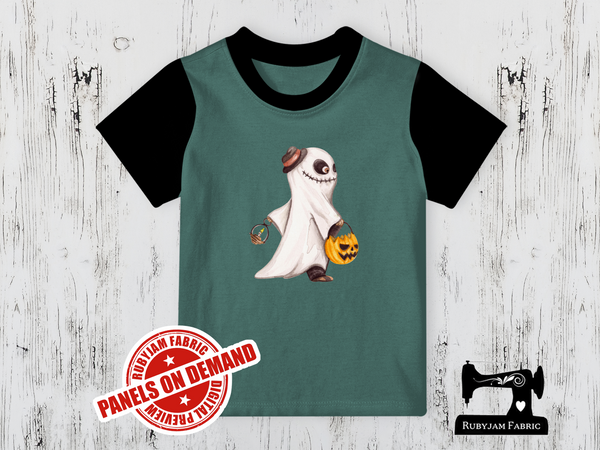 Ghost Boy Halloween - SAGE GREEN - Panels On Demand