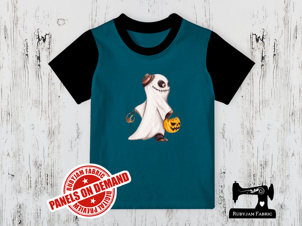 Ghost Boy Halloween - TEAL BLUE - Panels On Demand