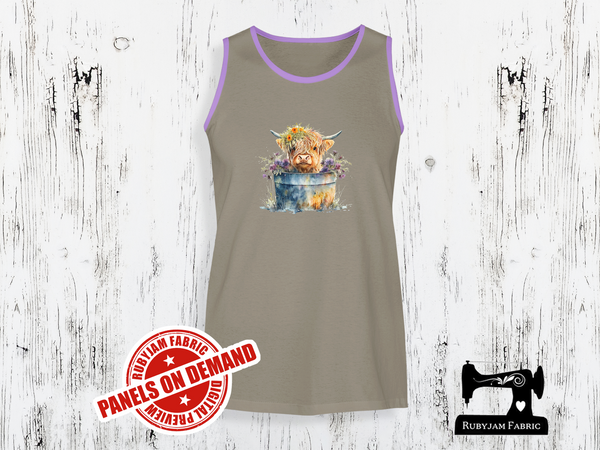 Highland Cow Bucket - LIGHT GREY - Panels On Demand