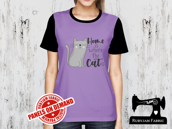 Home is where the cat is - LIGHT PURPLE - Panels On Demand
