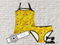 Honey Bees - cotton lycra - 150cm wide