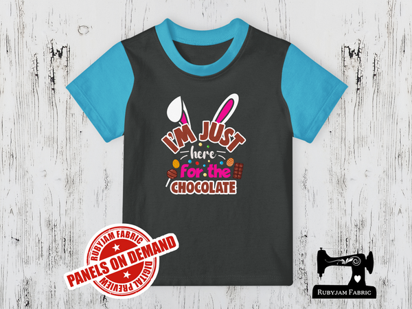 I'm Just Here For the Chocolate - CHARCOAL - Panels On Demand