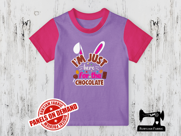 I'm Just Here For the Chocolate - LIGHT PURPLE - Panels On Demand