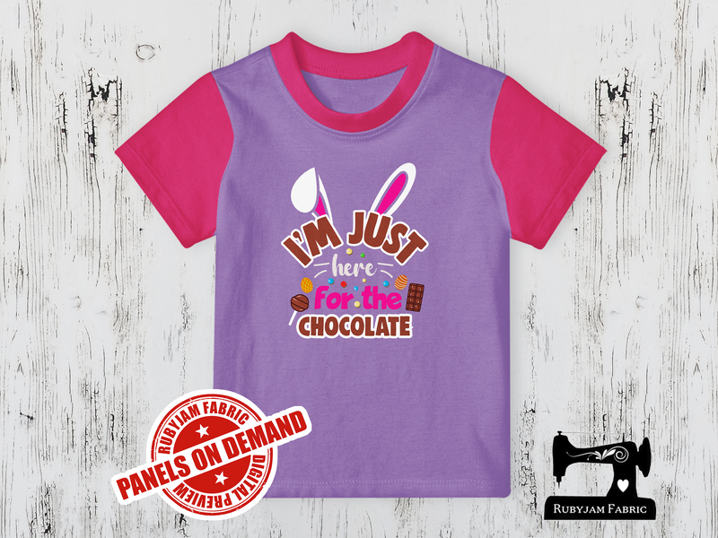 I'm Just Here For the Chocolate - LIGHT PURPLE - Panels On Demand