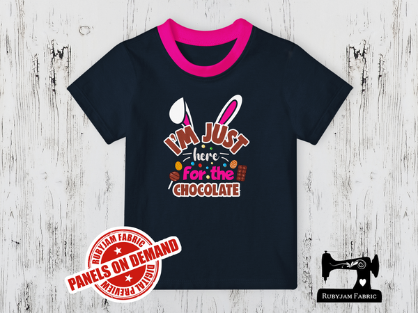 I'm Just Here For the Chocolate - NAVY - Panels On Demand