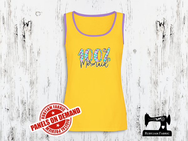 100% Mermaid - YELLOW - Panels On Demand
