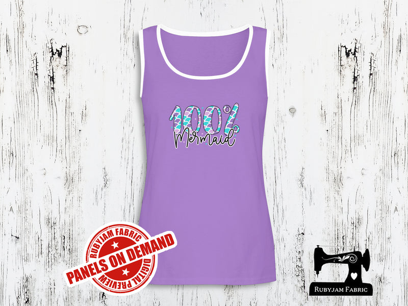 100% Mermaid - LIGHT PURPLE - Panels On Demand