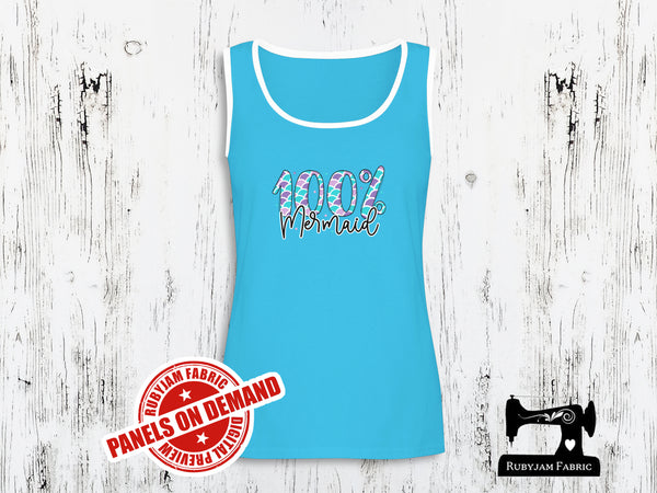100% Mermaid - LIGHT BLUE - Panels On Demand
