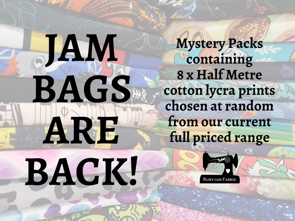 Rubyjam Fabric - Half Metre MIXED PRINTS JAM BAG - Mystery Pack - clearance