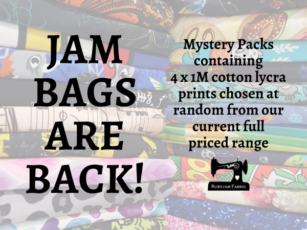 Rubyjam Fabric - 1M MIXED PRINTS JAM BAG - Mystery Pack - clearance