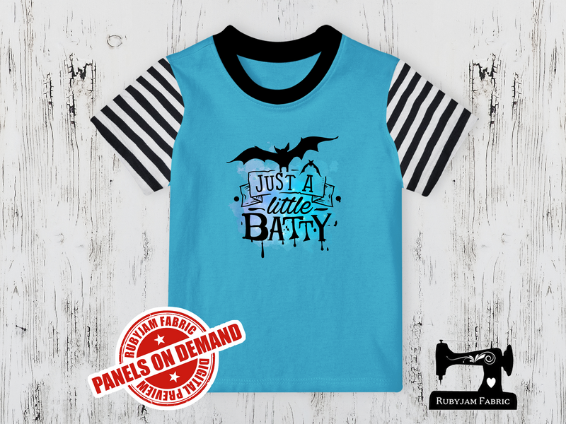 Just a Little Batty Halloween - LIGHT BLUE - Panels On Demand