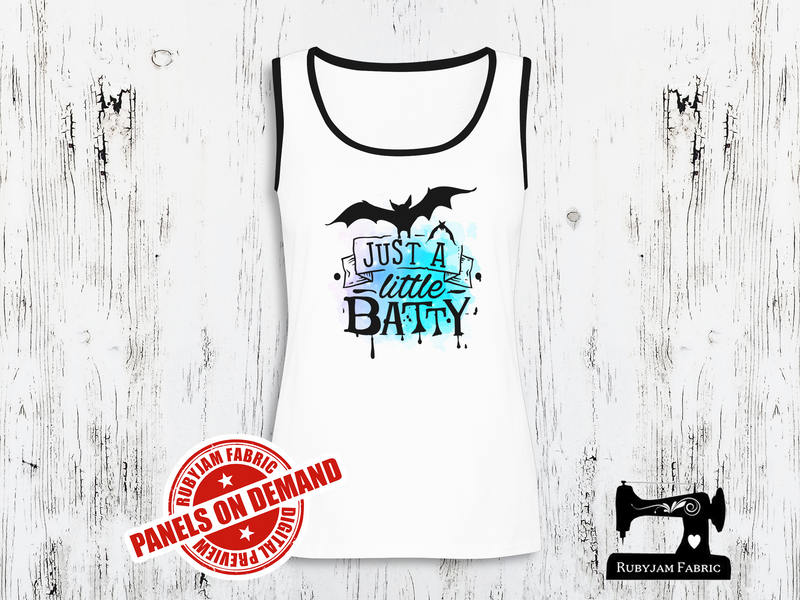 Just a Little Batty Halloween - WHITE - Panels On Demand