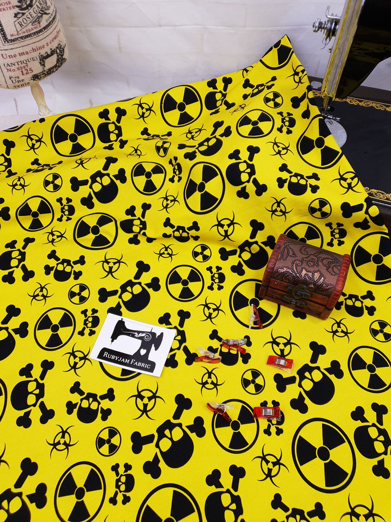 Biohazard - cotton lycra - 150cm wide