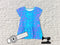 Blue Mermaid Scales - cotton lycra - 150cm wide