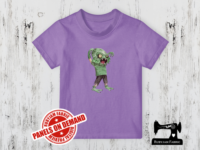 Little Monster Boy Halloween - LIGHT PURPLE - Panels On Demand
