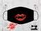 Vampire Lips Face Mask Panel - BLACK - Panels On Demand