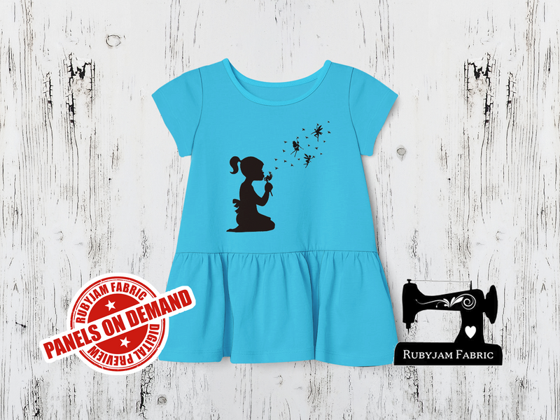 Make a Wish Fairies - LIGHT BLUE - Panels On Demand