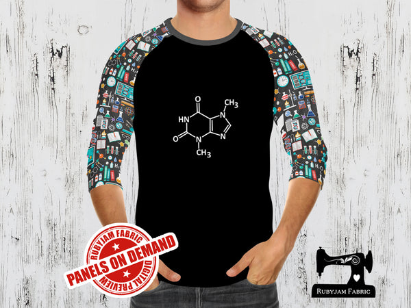 Chocolate Theobromine Molecule - BLACK - Panels On Demand