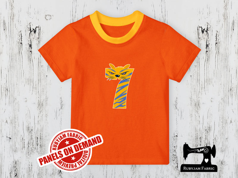 Number 7 Monster - ORANGE - Panels On Demand