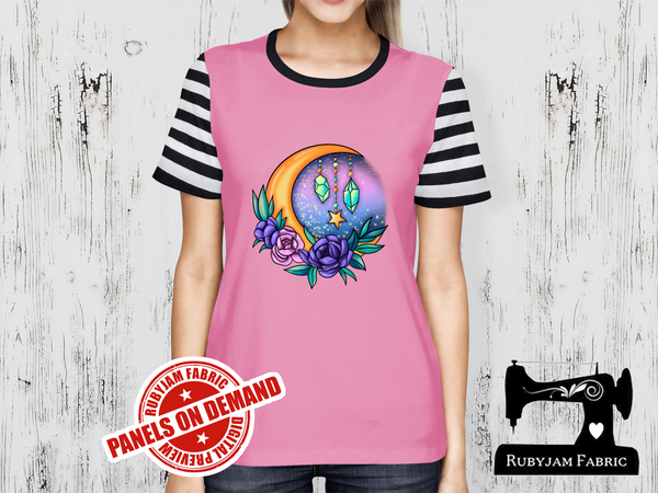 Moonlight and Crystals - LIGHT PINK - Panels On Demand