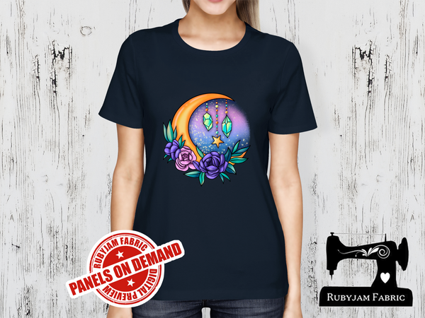 Moonlight and Crystals - NAVY BLUE - Panels On Demand