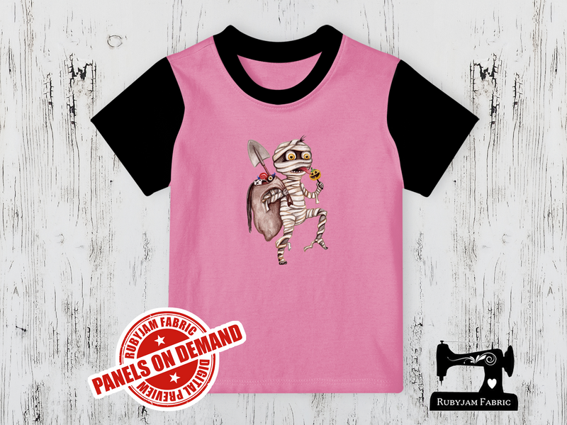 Halloween Mummy - LIGHT PINK - Panels On Demand