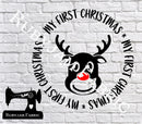 My First Christmas Reindeer - Cutting File - SVG/JPG/PNG
