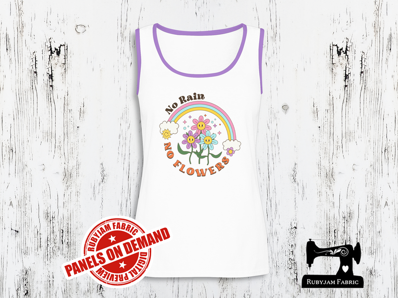 No Rain No Flowers - WHITE - Panels On Demand