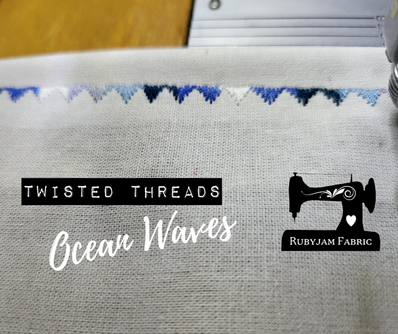Variegated Overlocking Thread Ocean Waves - Twisted Threads - 5000M Variegated Overlocker Thread ...