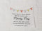 Custom Made QUILT LABEL, organic quilting cotton, Style 30 - Bunting Flags