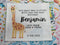 Custom Made QUILT LABEL, organic quilting cotton, Style 71 - Giraffe