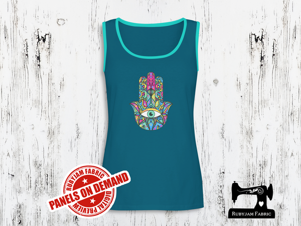 Hamsa (Pastel) - TEAL BLUE - Panels On Demand