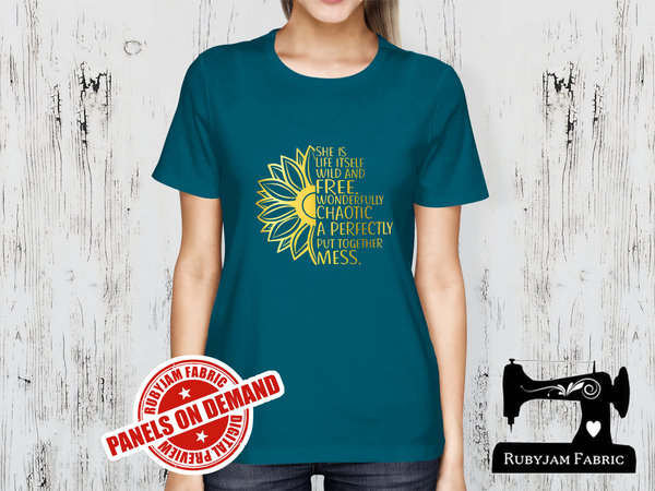 Wild, Free, Chaotic - TEAL BLUE - Panels On Demand