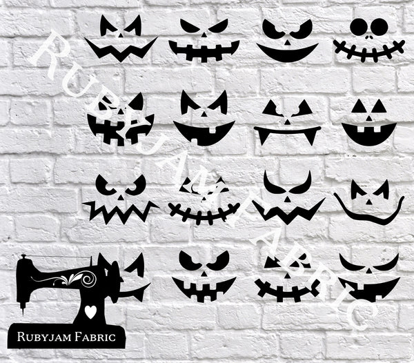 Halloween Pumpkin Faces - Cutting File - SVG/JPG/PNG