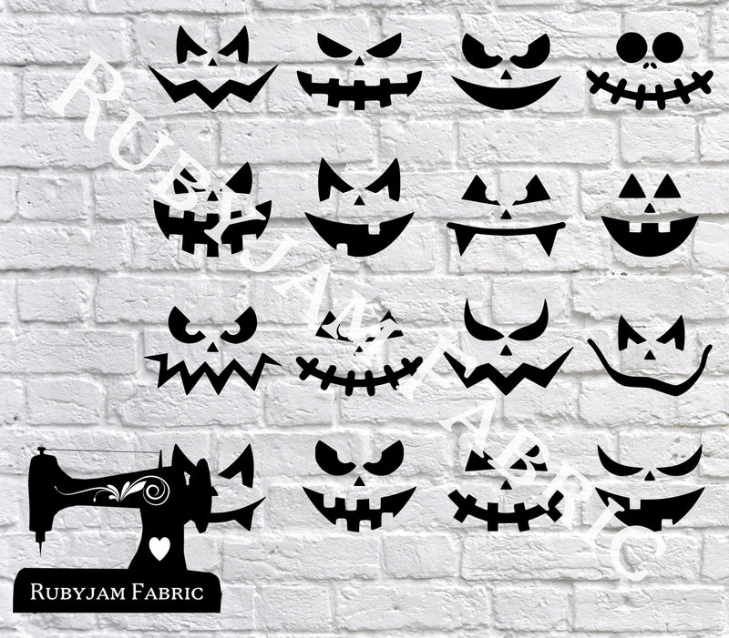 Halloween Pumpkin Faces - Cutting File - SVG/JPG/PNG