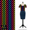 Rainbow Hearts - cotton lycra - 150cm wide - clearance
