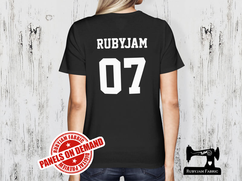 Personalised Jersey Number - BLACK - Panels On Demand