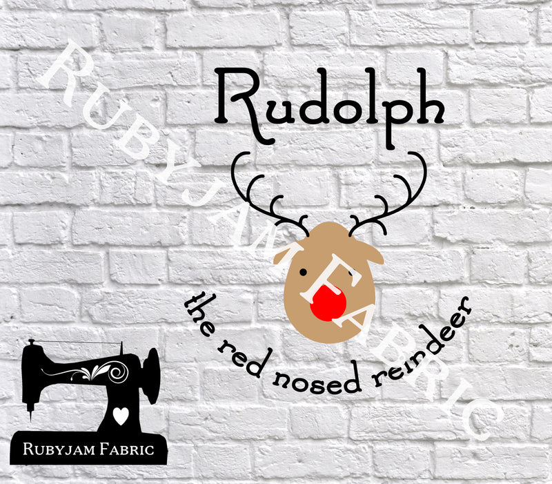 Christmas Rudolph The Red Nosed Reindeer - Cutting File - SVG/JPG/PNG