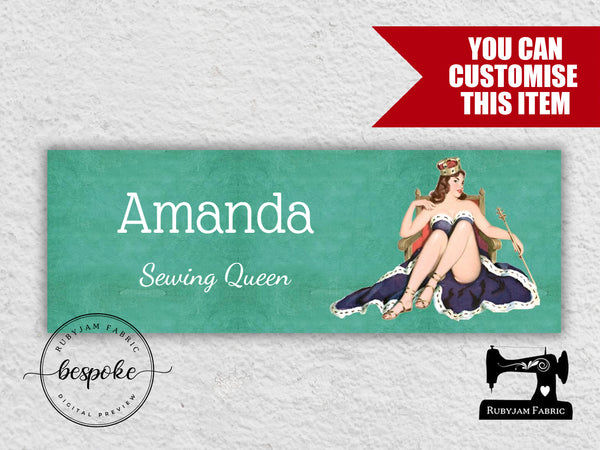 Personalised Sewing Room Sign - VINTAGE GREEN - Bespoke