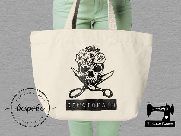 Sewciopath Skull - Tote Bag - Bespoke