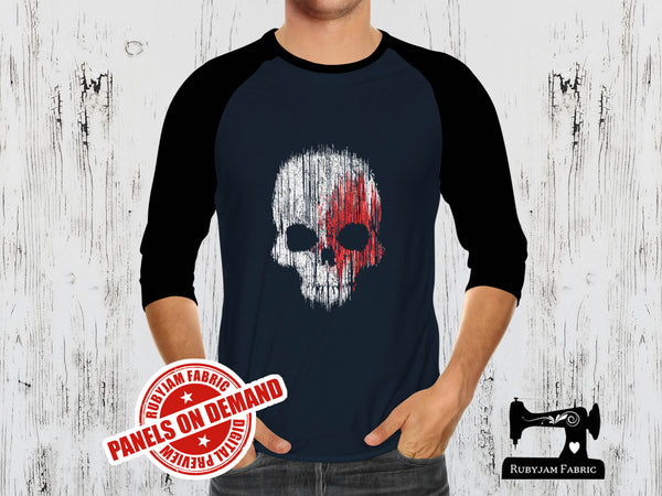 Skull Glitch - NAVY BLUE - Panels On Demand