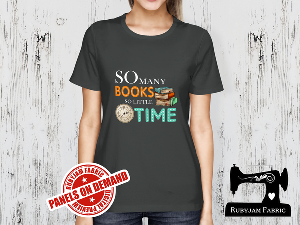 So Many Books, So Little Time - CHARCOAL - Panels On Demand