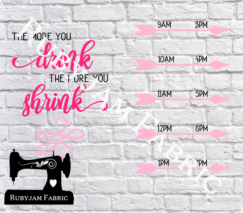 The More You Drink The More You Shrink - Water Bottle - Cutting File - SVG/JPG/PNG