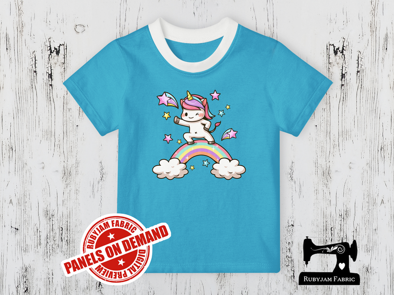 Unicorn Dance Rainbow - LIGHT BLUE - Panels On Demand