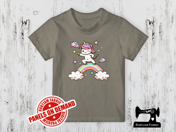 Unicorn Dance Rainbow - LIGHT GREY - Panels On Demand