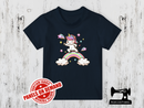 Unicorn Dance Rainbow - NAVY BLUE - Panels On Demand
