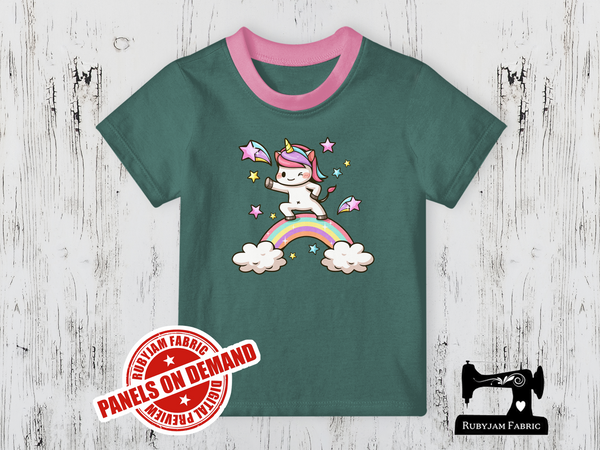 Unicorn Dance Rainbow - SAGE GREEN - Panels On Demand