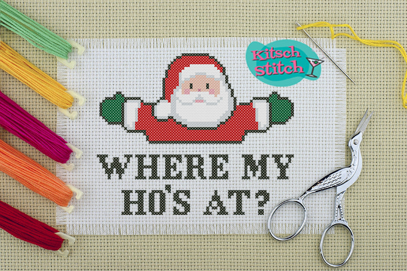 Where My Ho's At? - Cross Stitch Pattern - Kitsch Stitch Studio